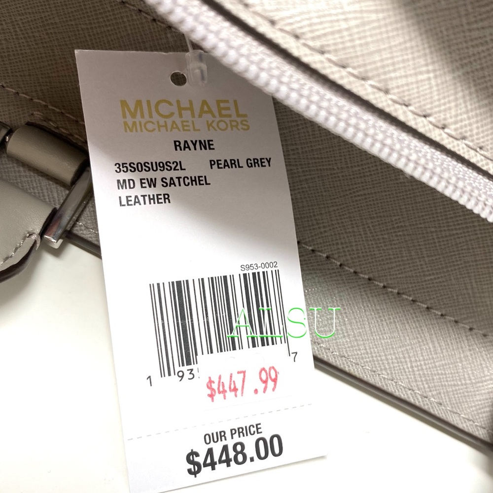 Michael Kors Rainer Medium Leather Satchel Grey - Picture 11 of 12